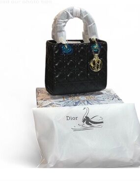 Cute fashion Black Quilted Leather Top-Handle Satchel